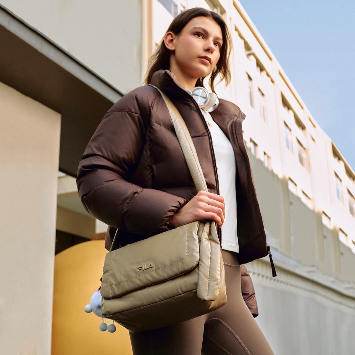 Сумка через плечо FILA ORIGINALE ПУ (полиуретан) Сумка через плечо Женская Ореховый Коричневый - изображение 4