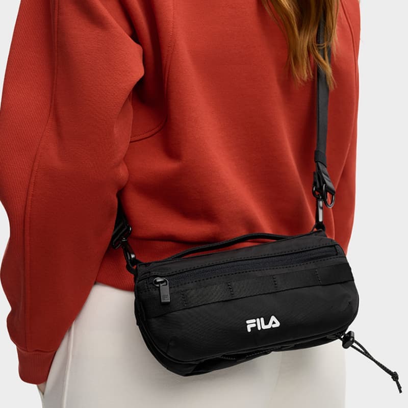 Сумка fila ORIGINALE Ткань Одно плечо Сумка Унисекс Глубокий черный - изображение 4