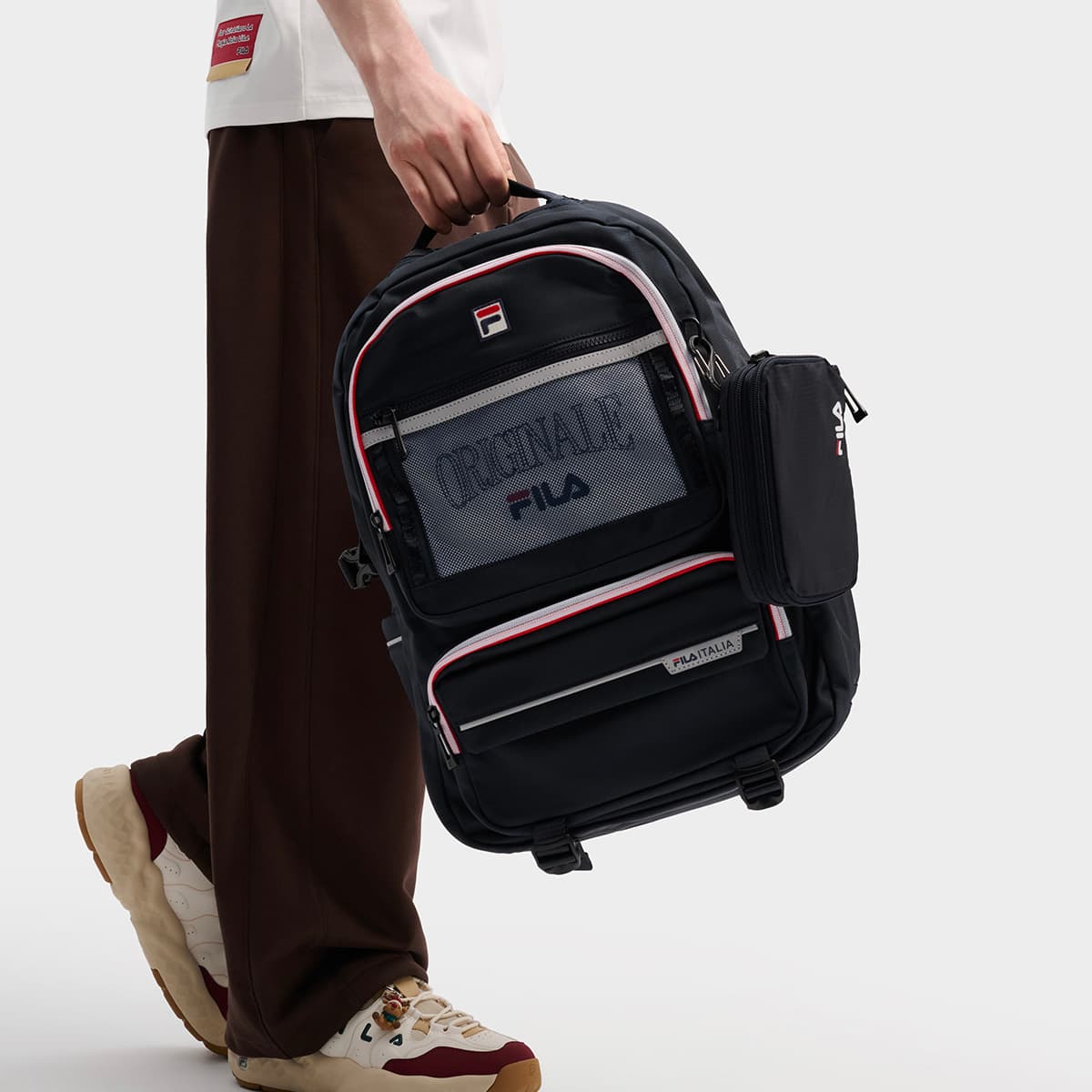 Рюкзак FILA ORIGINALE Ткань Рюкзак Мужской Легендарный синий - изображение 5