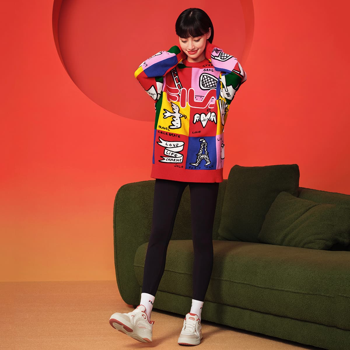 Кофта FILA ORIGINALE Свитер Унисекс Легенда Красный - изображение 8