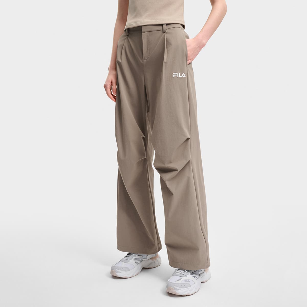 Штаны FILA ORIGINALE Повседневные брюки Женские Абрикосово-коричневый - изображение 3