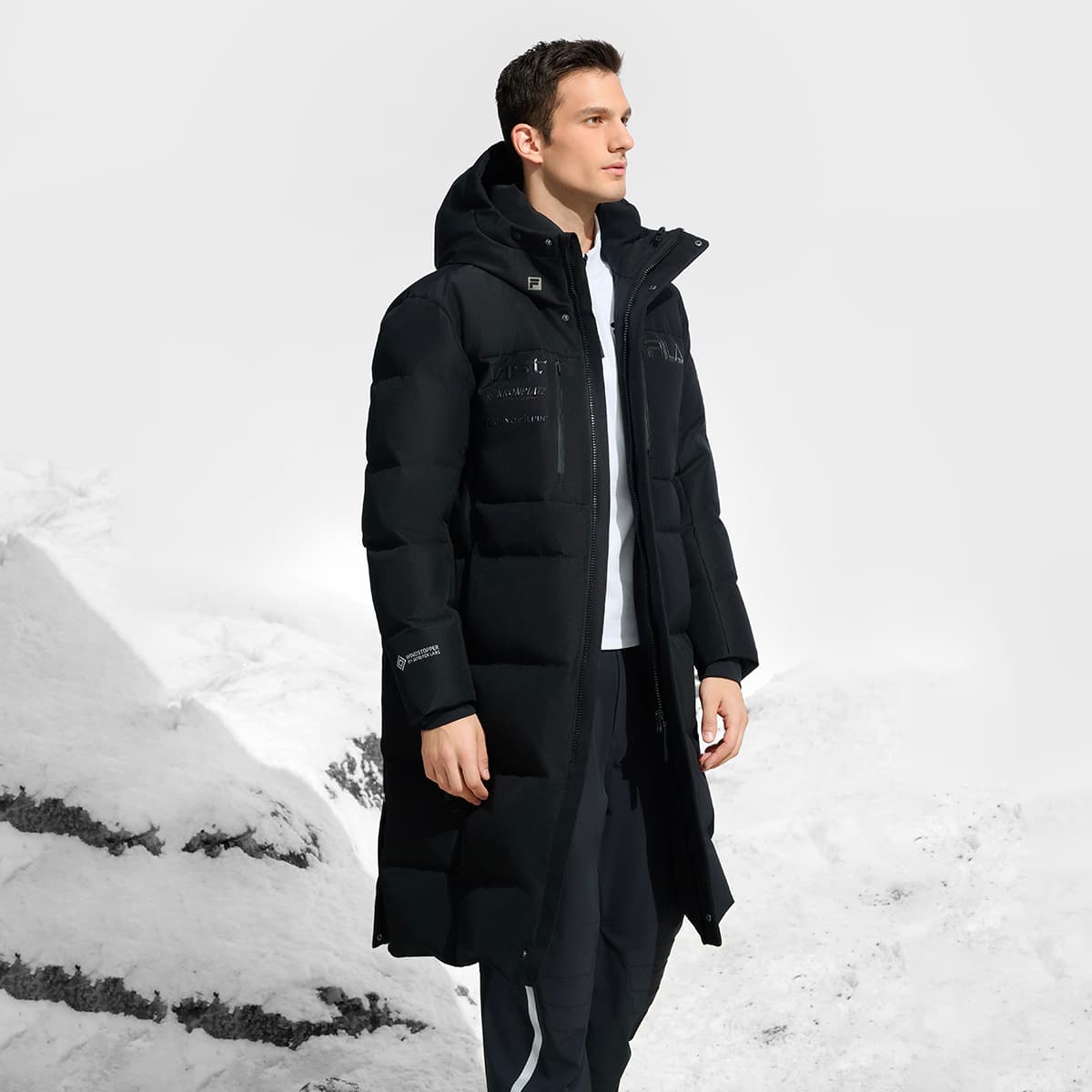 Зимняя куртка FILA SKI Пуховик Мужской Темно-Черный - изображение 6