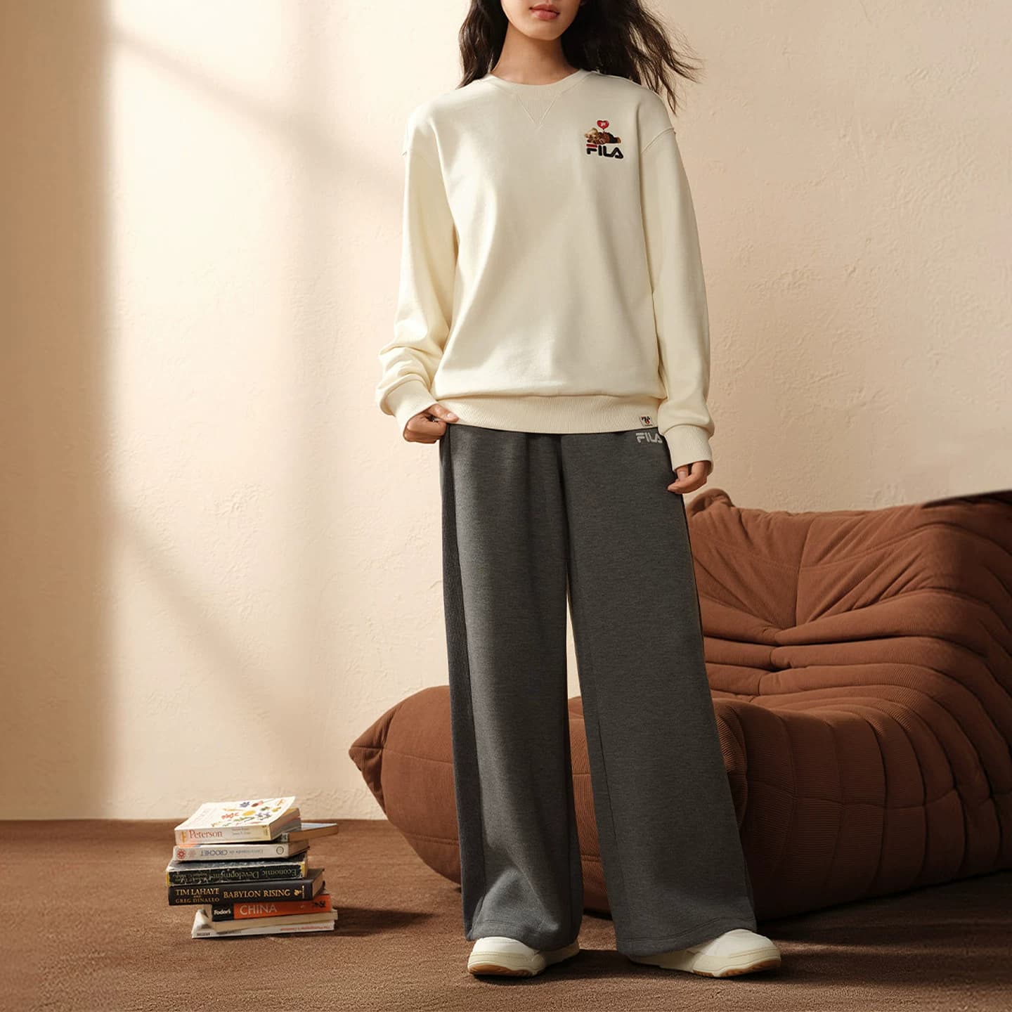 Кофта FILA ORIGINALE Свитшот Унисекс Сливочный - изображение 6