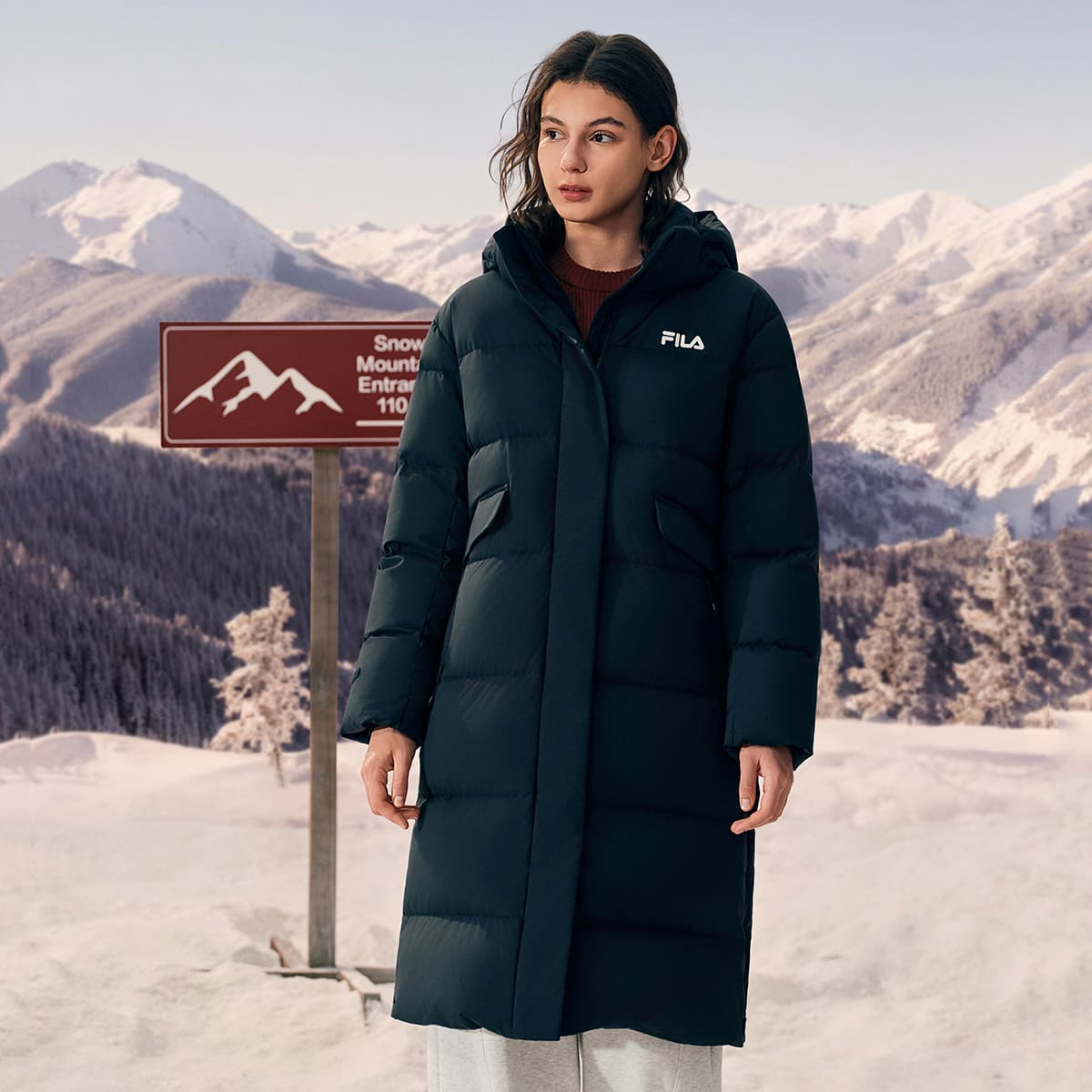 Пуховик FILA Пуховик Женские Глубокий черный - изображение 3