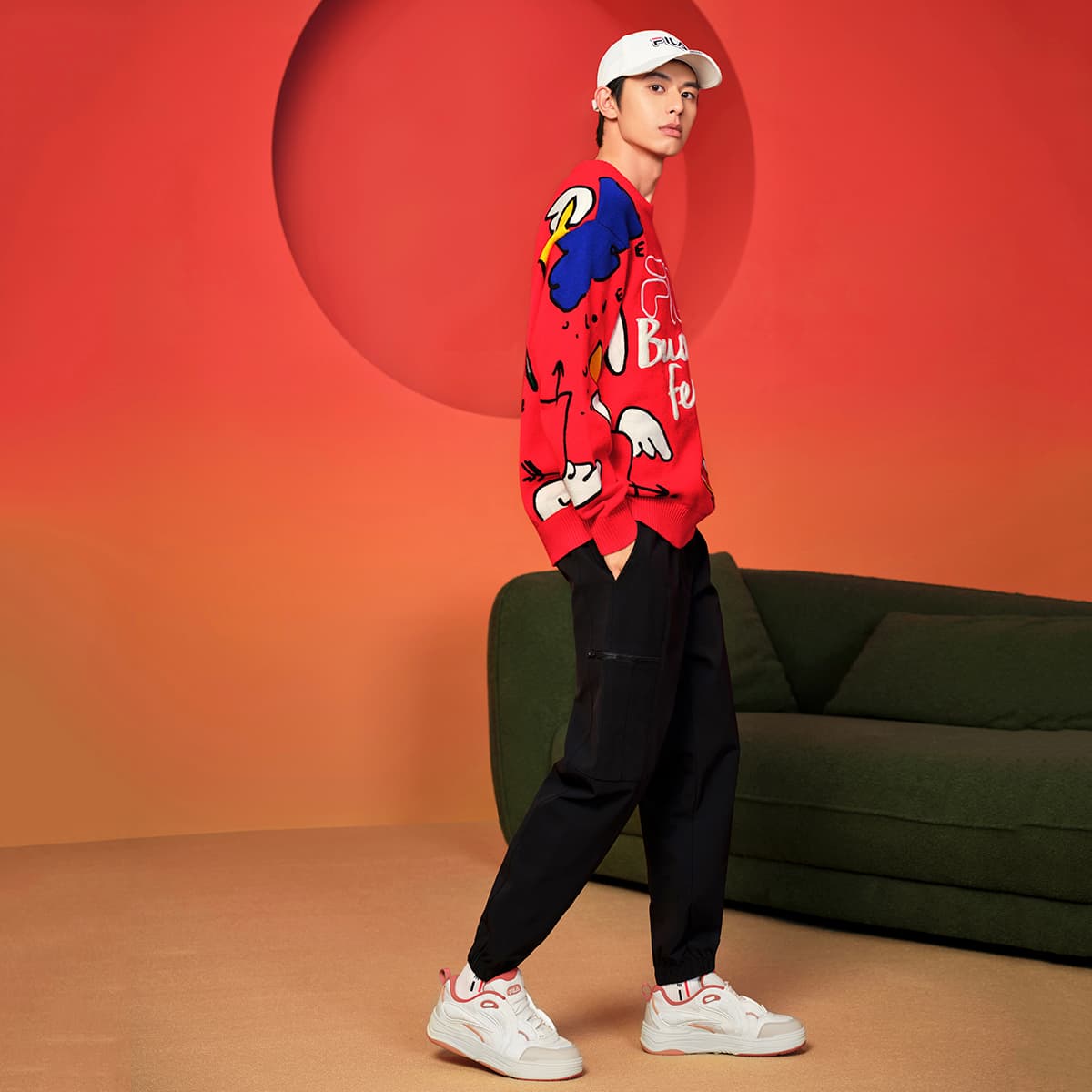 Кофта FILA ORIGINALE Свитер Унисекс Легенда Красный - изображение 6