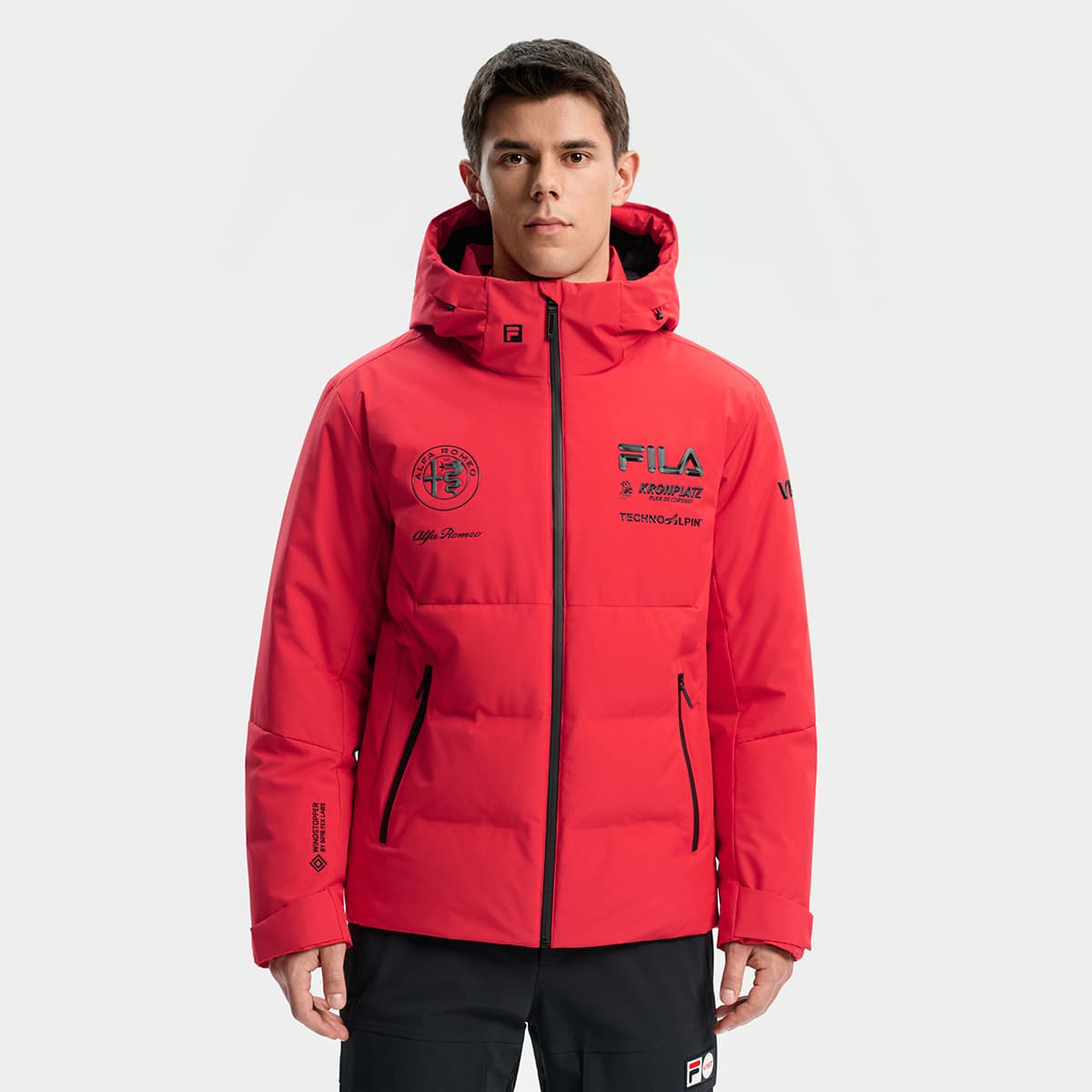 Зимняя куртка FILA SKI Пуховик Мужской Неоновый Красный - изображение 4