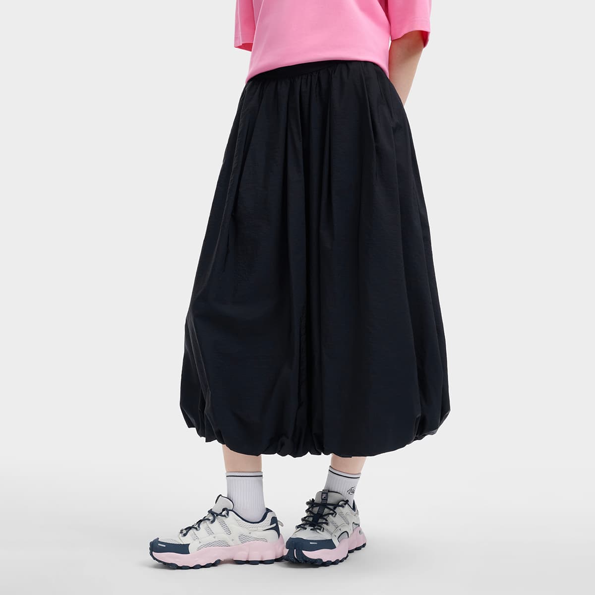 Юбка FILA ORIGINALE Повседневная длинная юбка женская глубокий черный - изображение 3