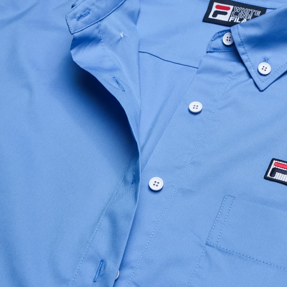 Блузка Fila Heritage Рубашка Женская Прусский Синий - изображение 3