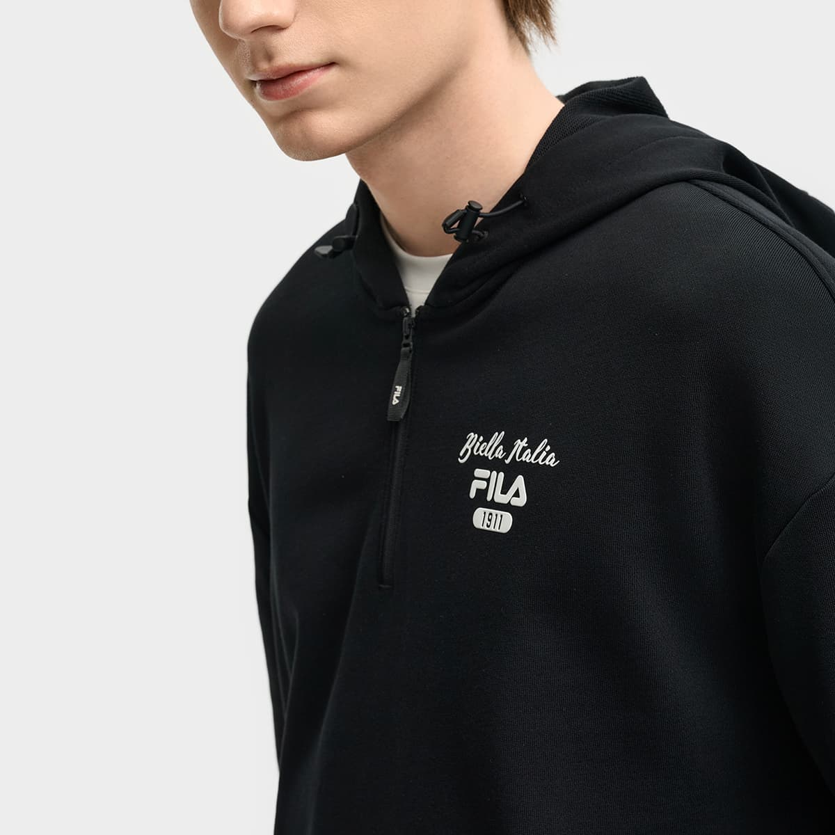 Худи FILA ORIGINALE Мужская толстовка с капюшоном и полузастежкой - изображение 7