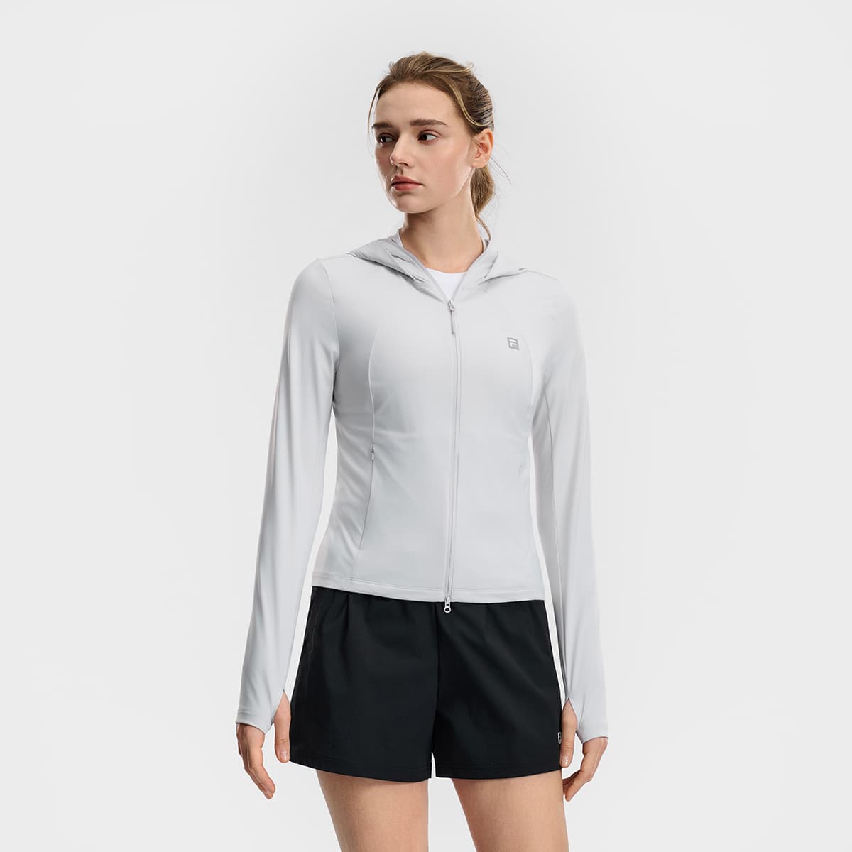 Куртка FILA Фитнес Куртка Женская Водяной Голубой Серый - изображение 6