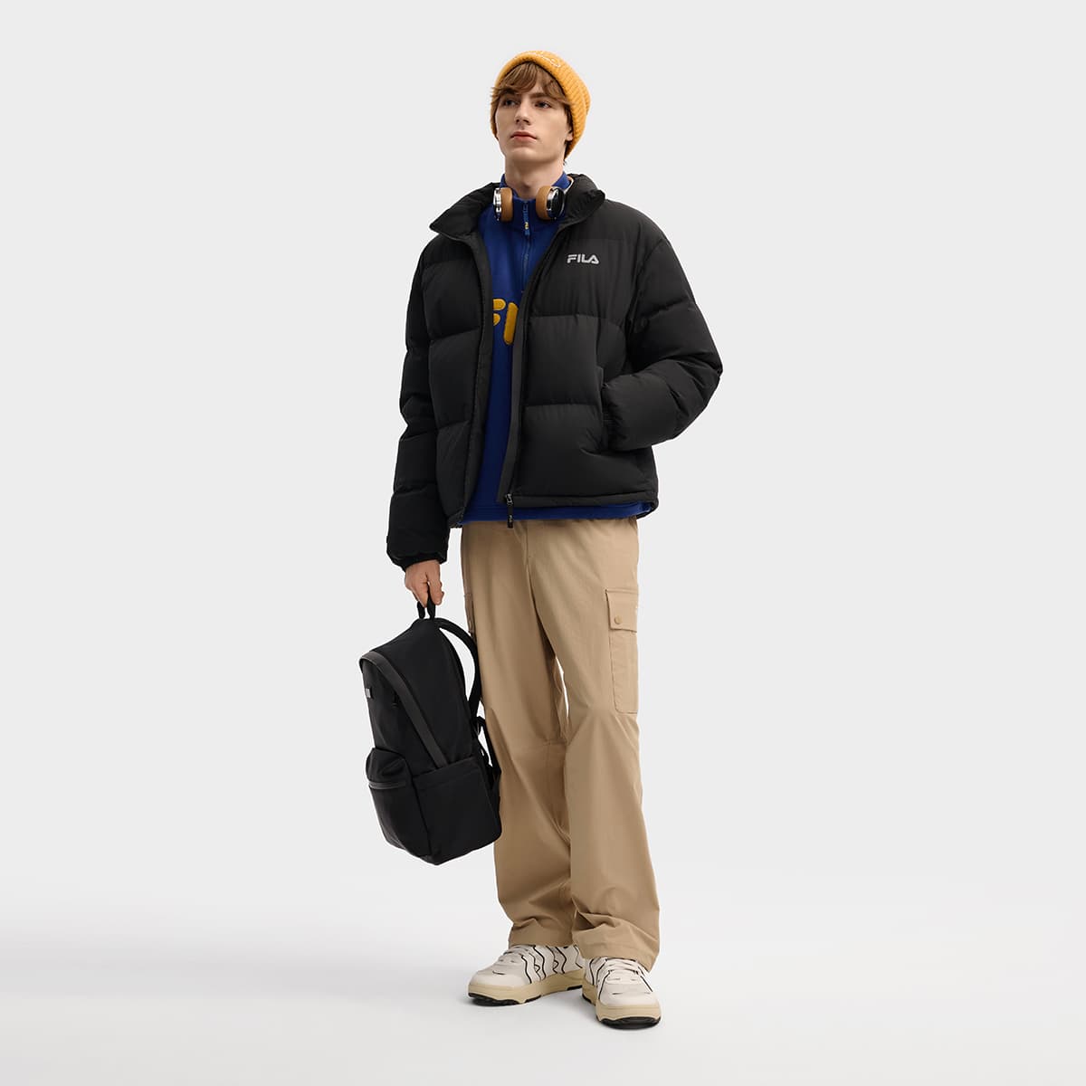 Зимняя куртка FILA Пуховик Мужской Глубокий черный - изображение 6