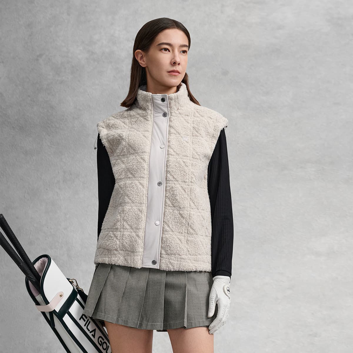 FILA Жилет для гольфа Женские Mist Серый - изображение 4