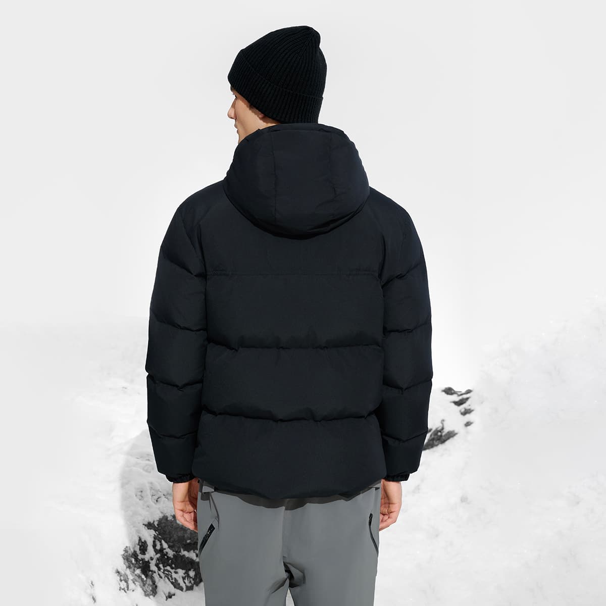 Зимняя куртка FILA SKI Пуховик Мужской Темно-Черный - изображение 5
