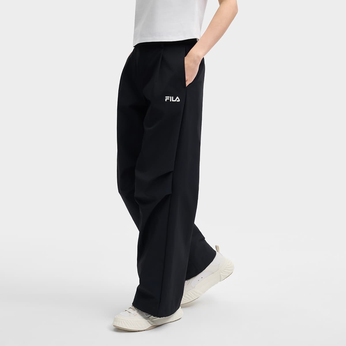 Штаны FILA Повседневные брюки Женские Черный - изображение 4