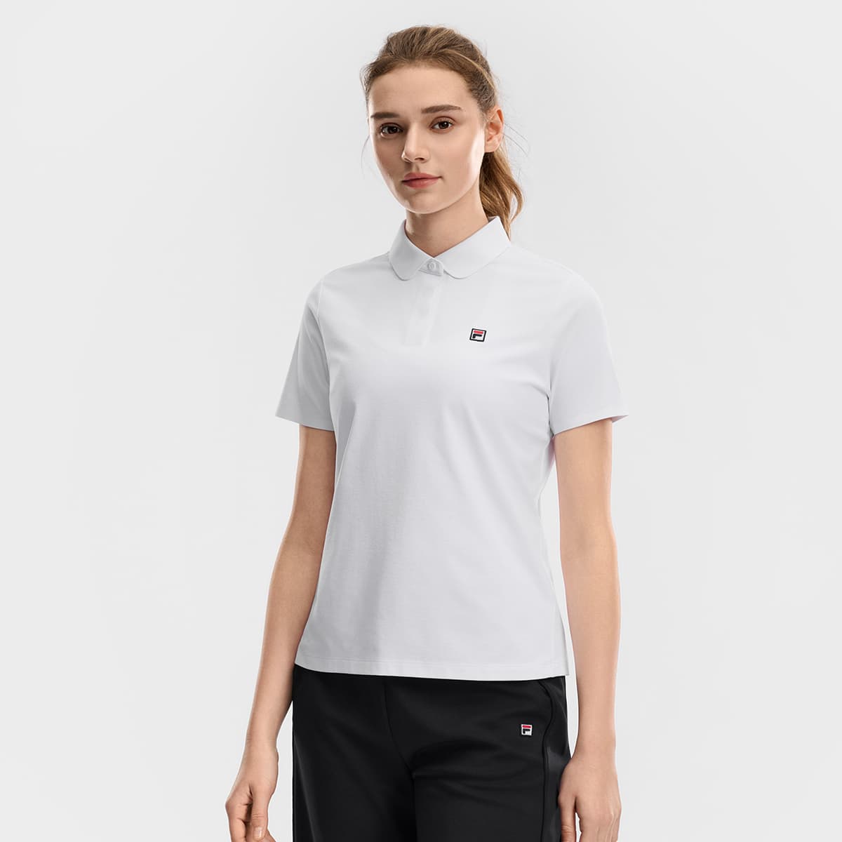 FILA Теннис Поло Женские Нефритовый Белый - изображение 4