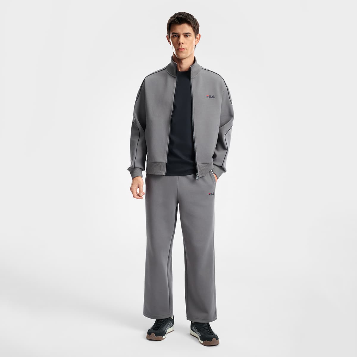 Куртка FILA Теннис Куртка Мужская Рифовая Серый - изображение 7