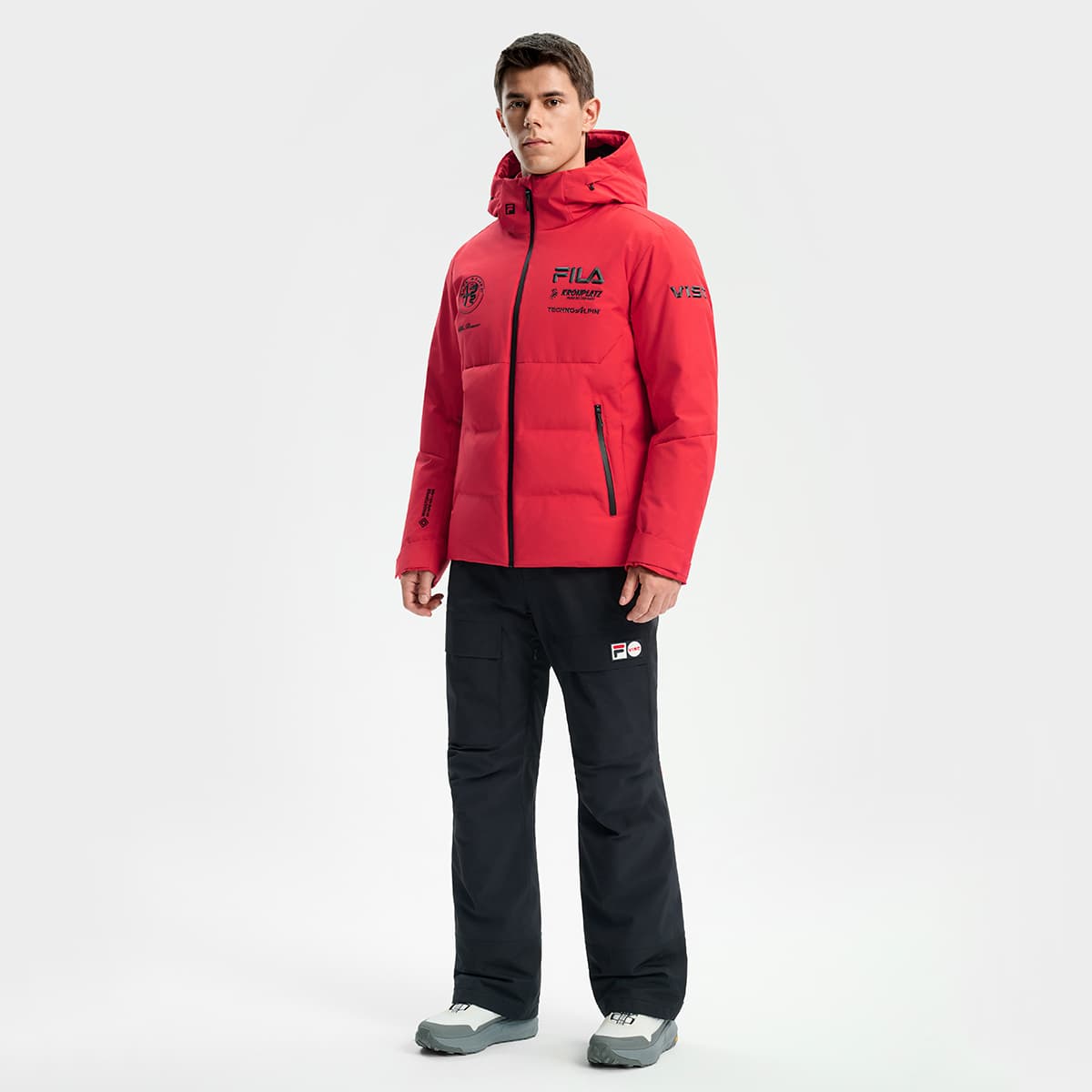Зимняя куртка FILA SKI Пуховик Мужской Неоновый Красный - изображение 7