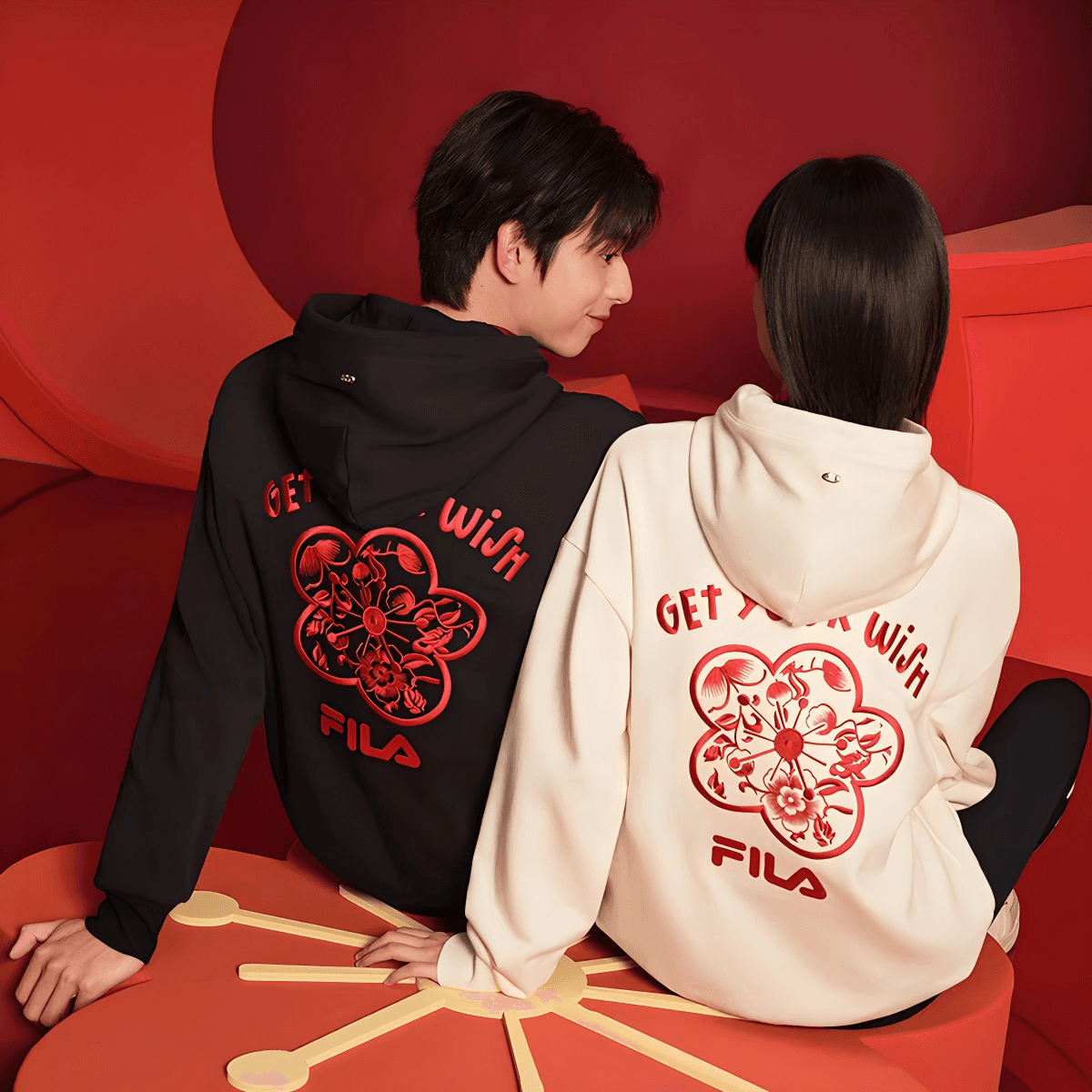 Худи FILA Dream Come True Window Lattice Глубокий черный Унисекс Толстовки - изображение 4