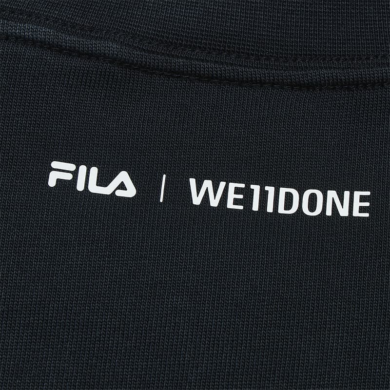 Футболка FILA x WE11DONE T-Shirt Унисекс Темно-черный - изображение 5