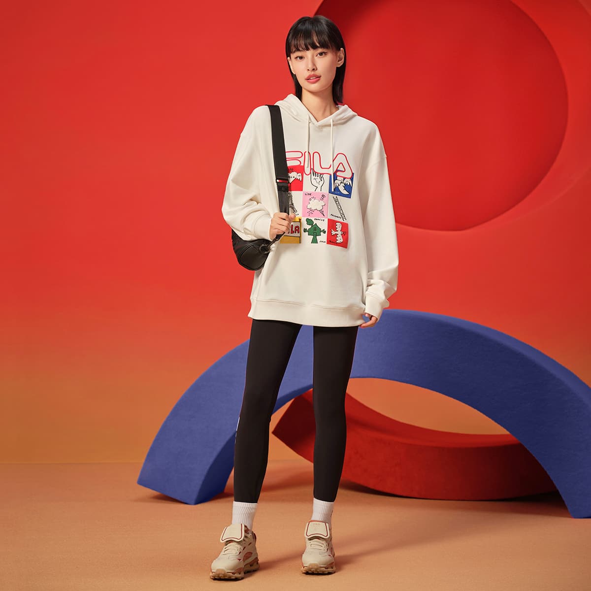 Худи FILA ORIGINALE Толстовка Унисекс Облачный Белый - изображение 6