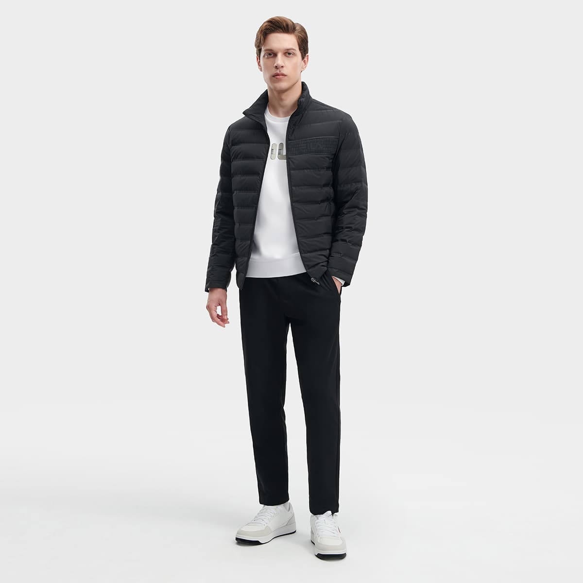 Зимняя куртка FILA Мужской пуховик Глубокий черный - изображение 4