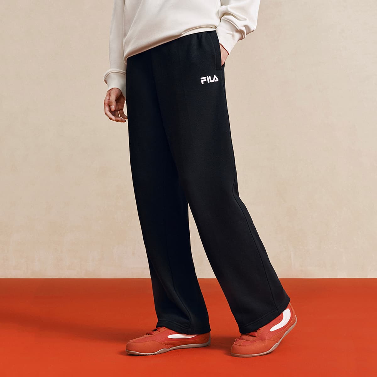Штаны fila ORIGINALE Спортивные трикотажные брюки Мужской Глубокий черный - изображение 3
