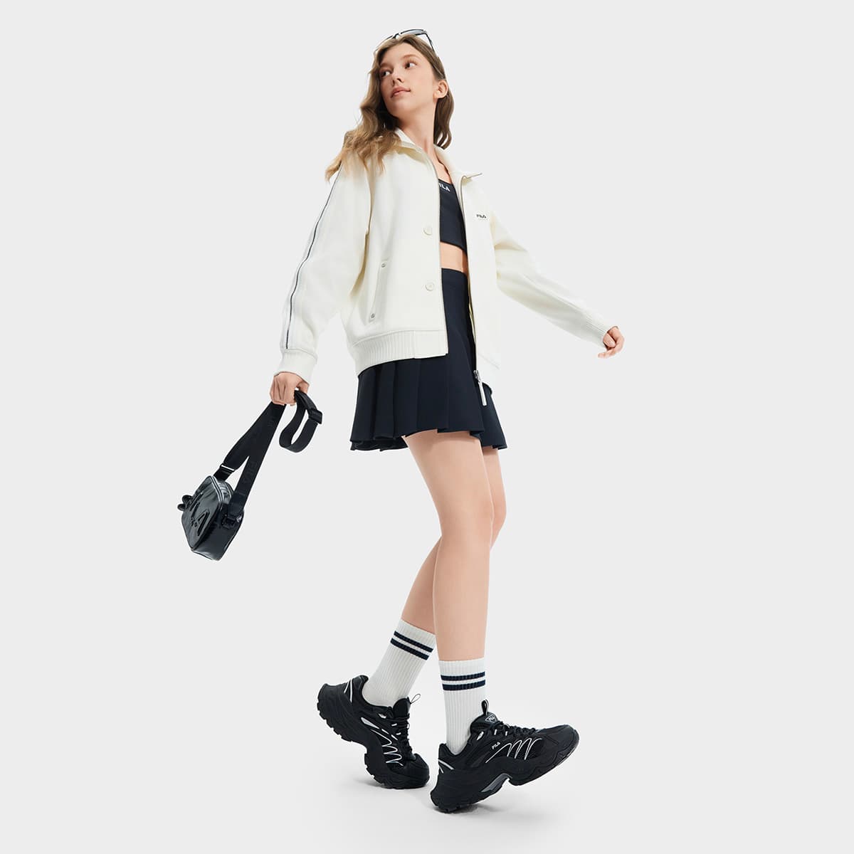 Кроссовки FILA SOFIA 4 Low Casual Обувь Женская Черная - изображение 5