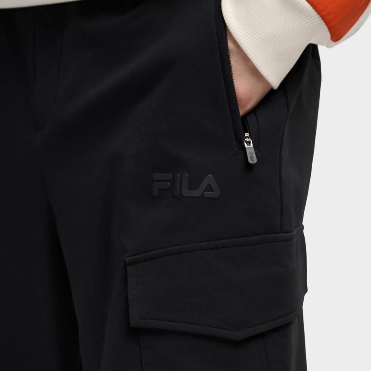 Штаны FILA ORIGINALE Повседневные брюки Мужские Глубокий черный - изображение 5