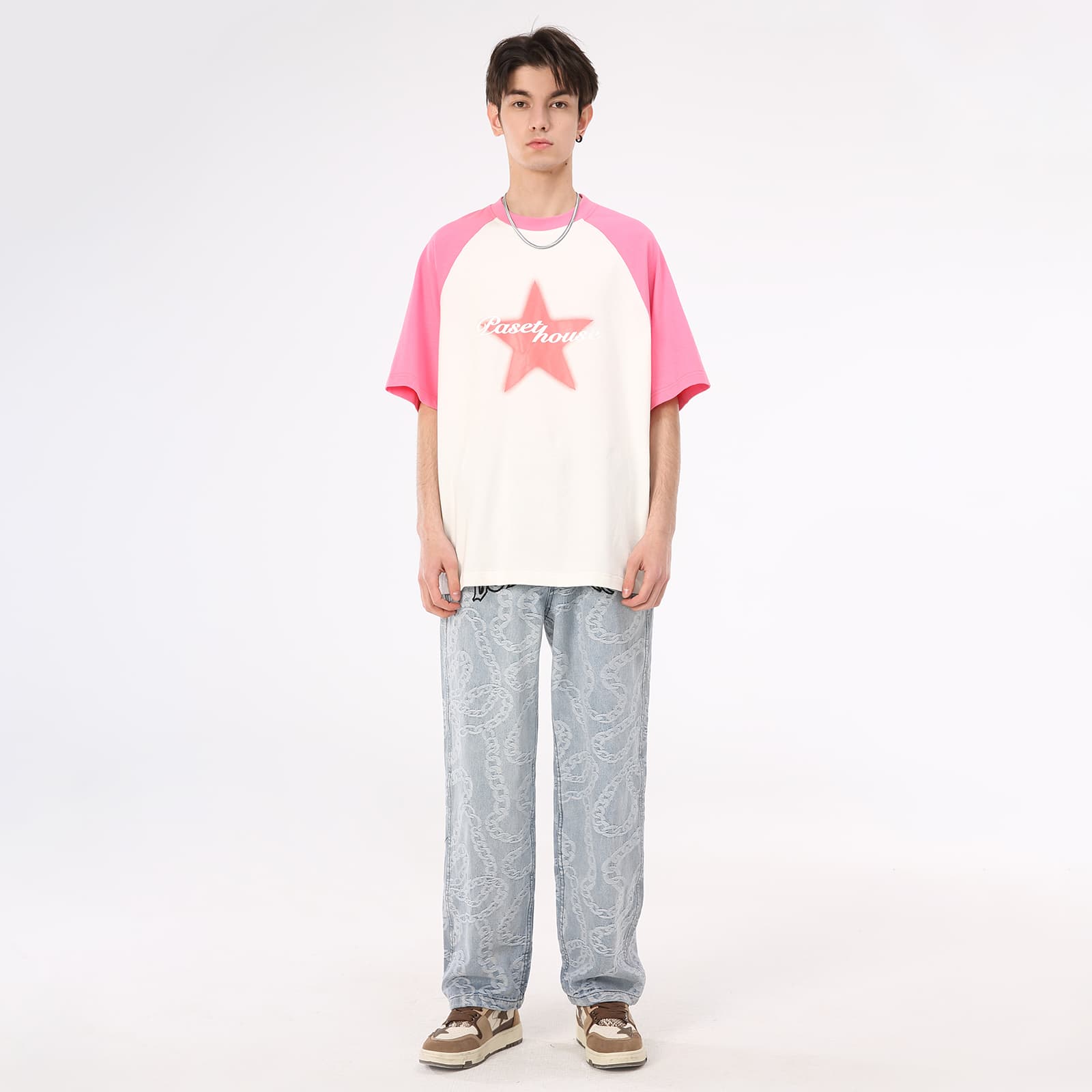 Штаны PASET Flame Embroidery Jeans - изображение 5