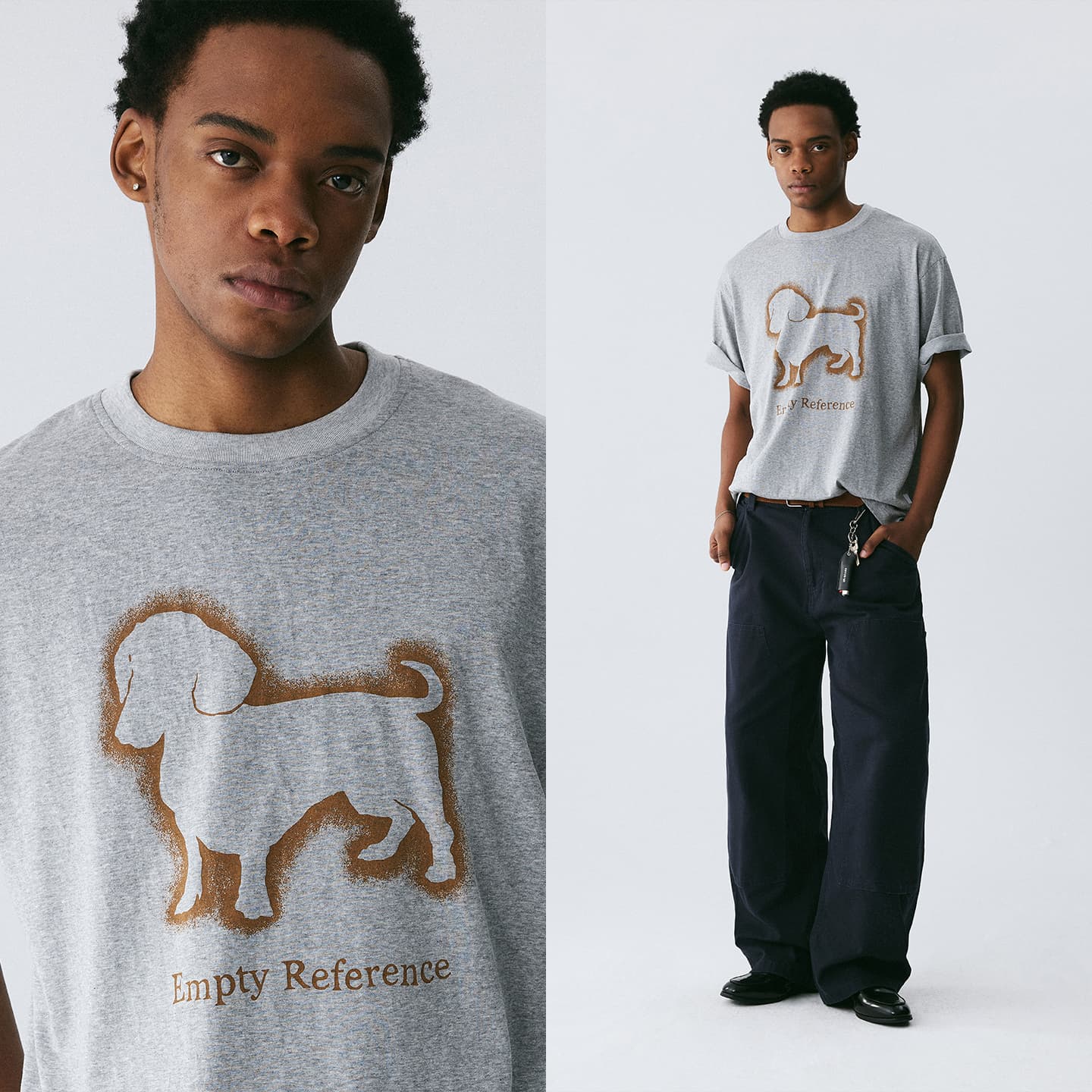 Футболка EMPTY REFERENCE Вересковый серый Мужской Футболки - изображение 3