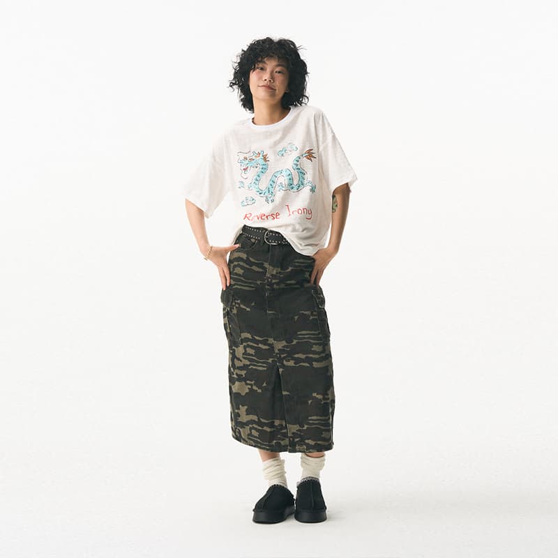 Футболка EMPTY REFERENCE x REVERSE IRONY Dragon Print T-Shirt White - изображение 3