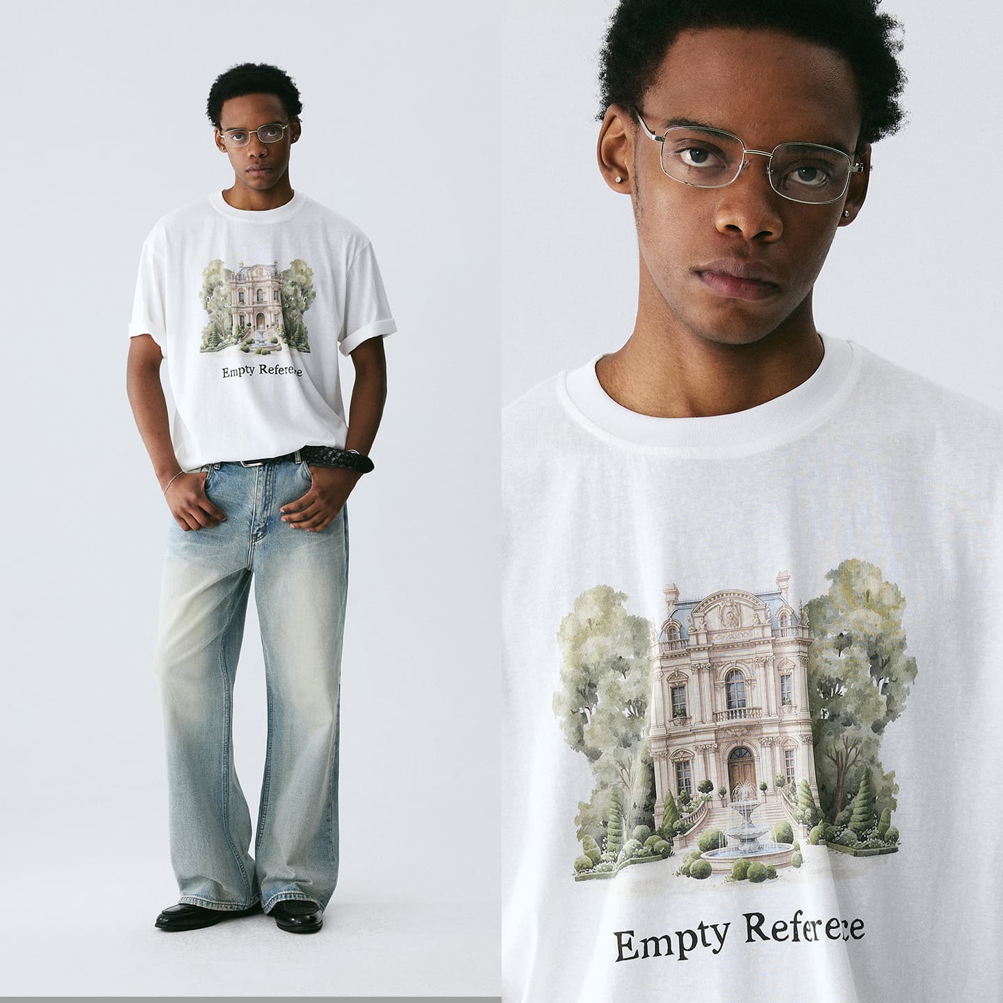Футболка EMPTY REFERENCE Белый Мужской Футболки - изображение 3