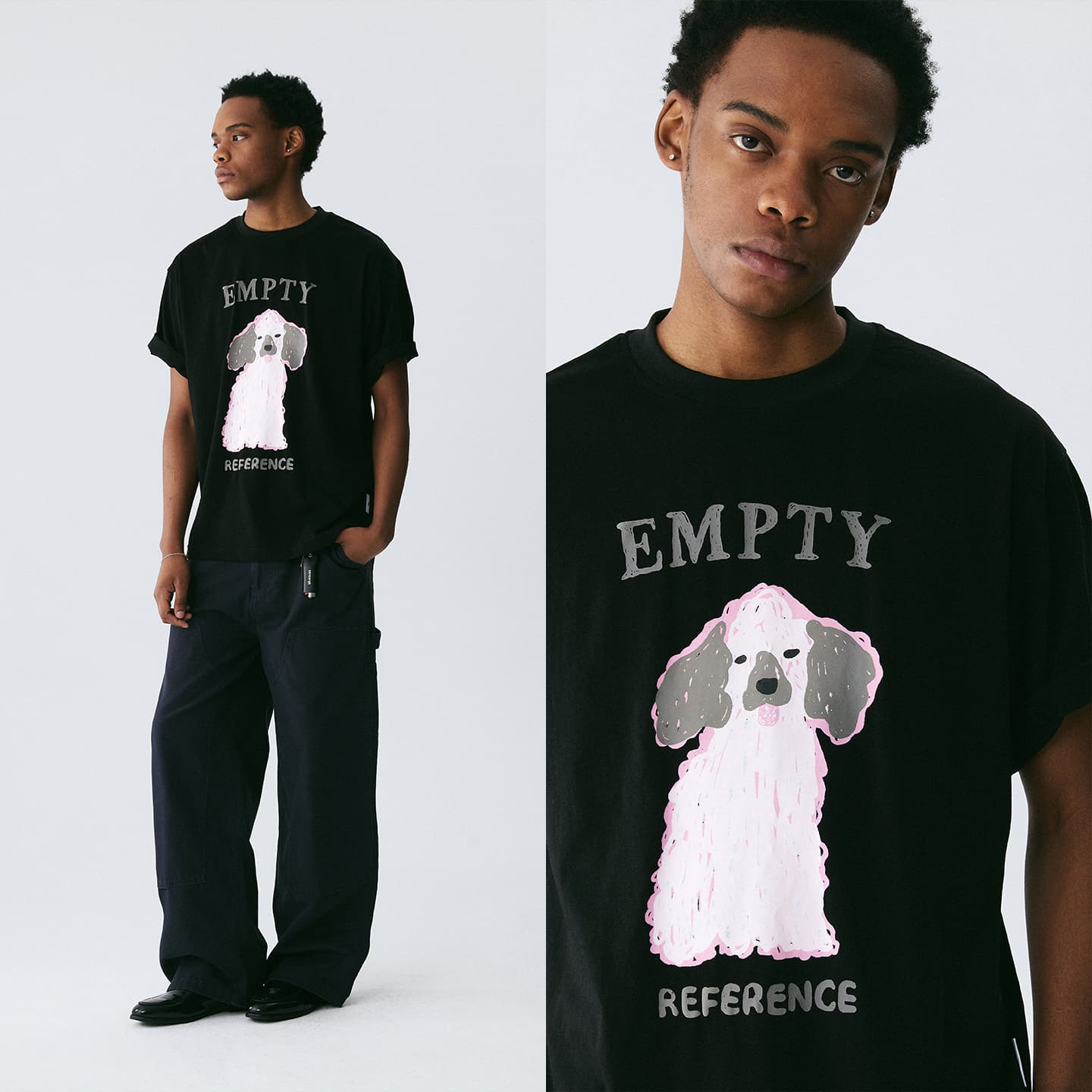 Футболка EMPTY REFERENCE Черный мужской Футболки - изображение 3