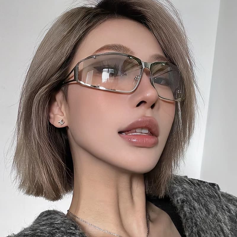 Солнцезащитные очки VERENA REINE Металлические квадратные солнцезащитные очки унисекс - изображение 3