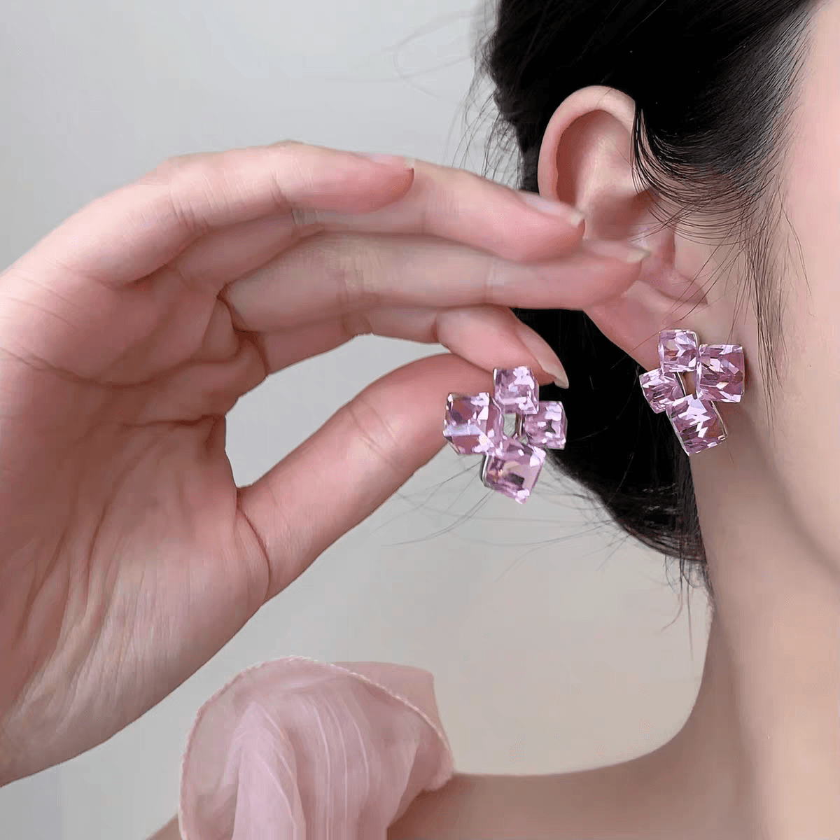 Серьги VERENA REINE Циркон Медный Серьги-гвоздики из стерлингового серебра S925 для женщин - изображение 2