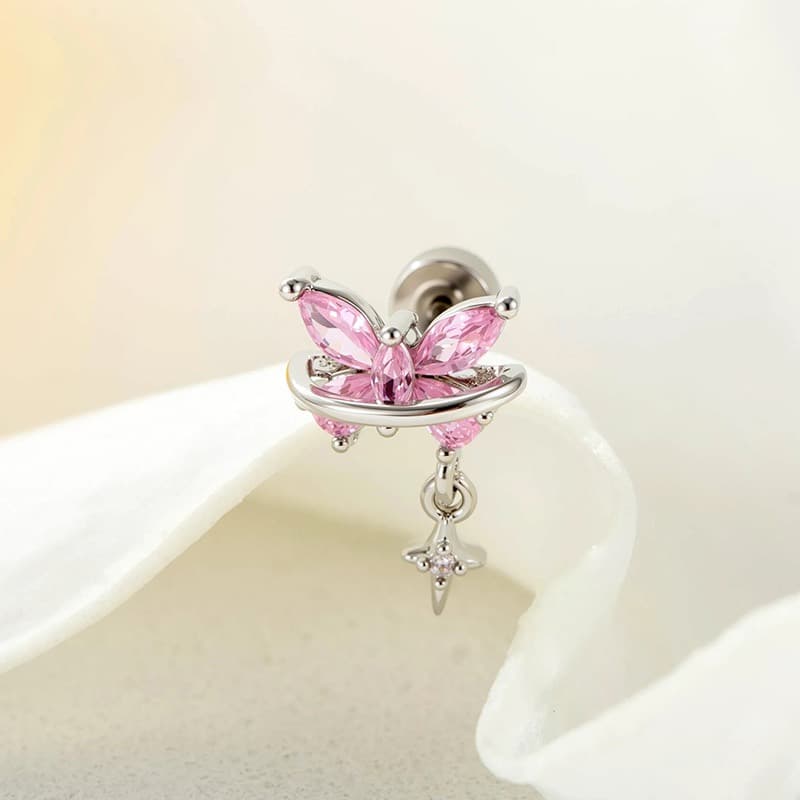Серьги VERENA REINE ZIRCONIUM Титановые стальные серьги-гвоздики для женщин - изображение 2