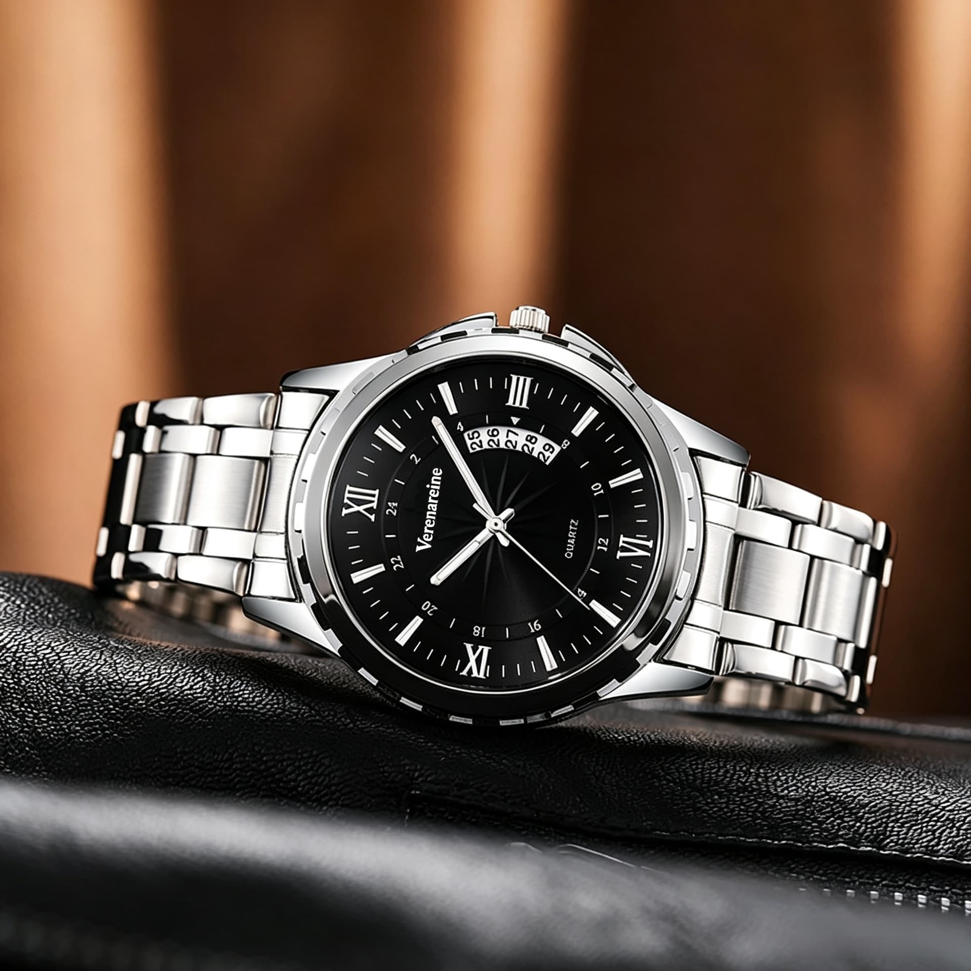 Часы VERENA REINE Кварцевый механизм Мужские часы 43mm*43mm Черный - изображение 2