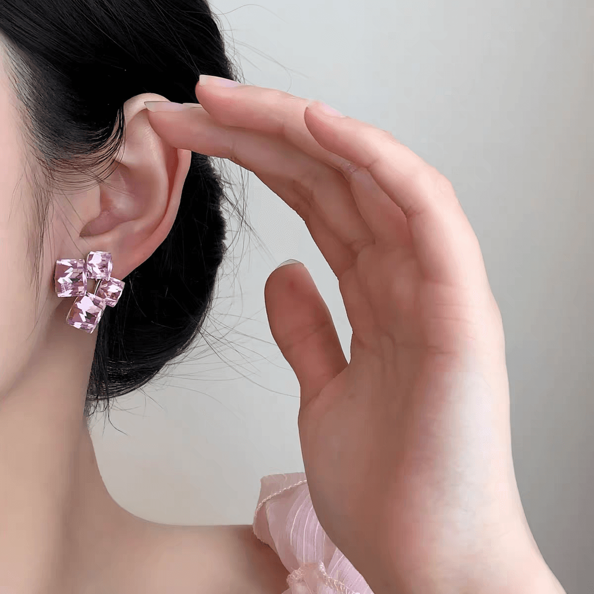 Серьги VERENA REINE Циркон Медный Серьги-гвоздики из стерлингового серебра S925 для женщин - изображение 3
