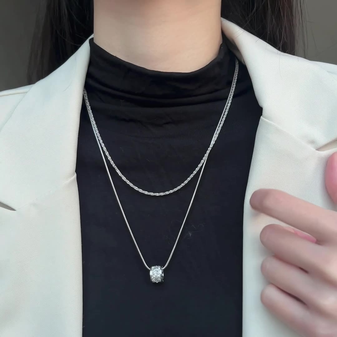 Ожерелье VERENA REINE ZIRCONIUM Титановое стальное ожерелье для женщин - изображение 2