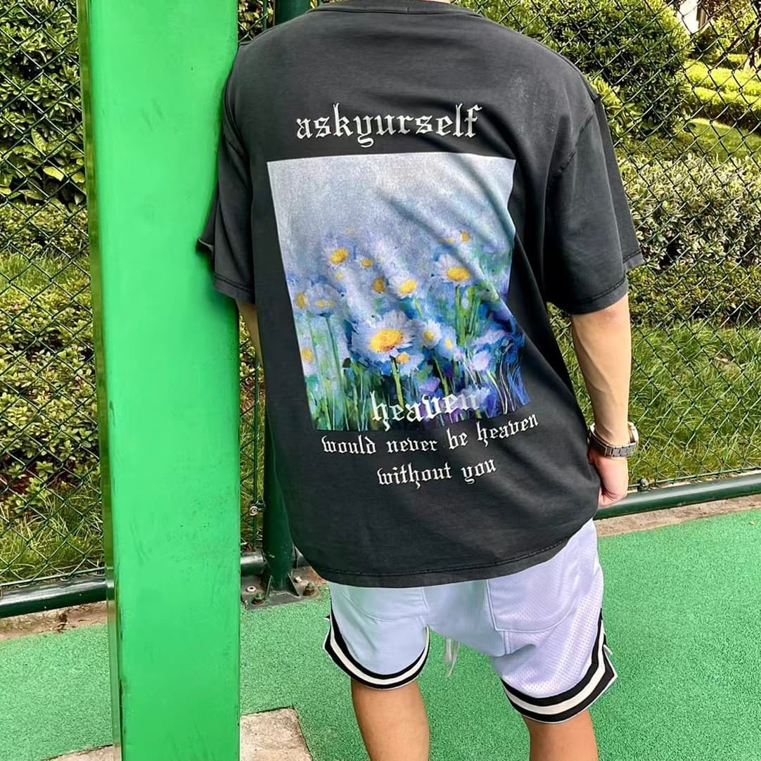 Футболка Askyurself Heaven Daisy Logo T-Shirt Black - изображение 5