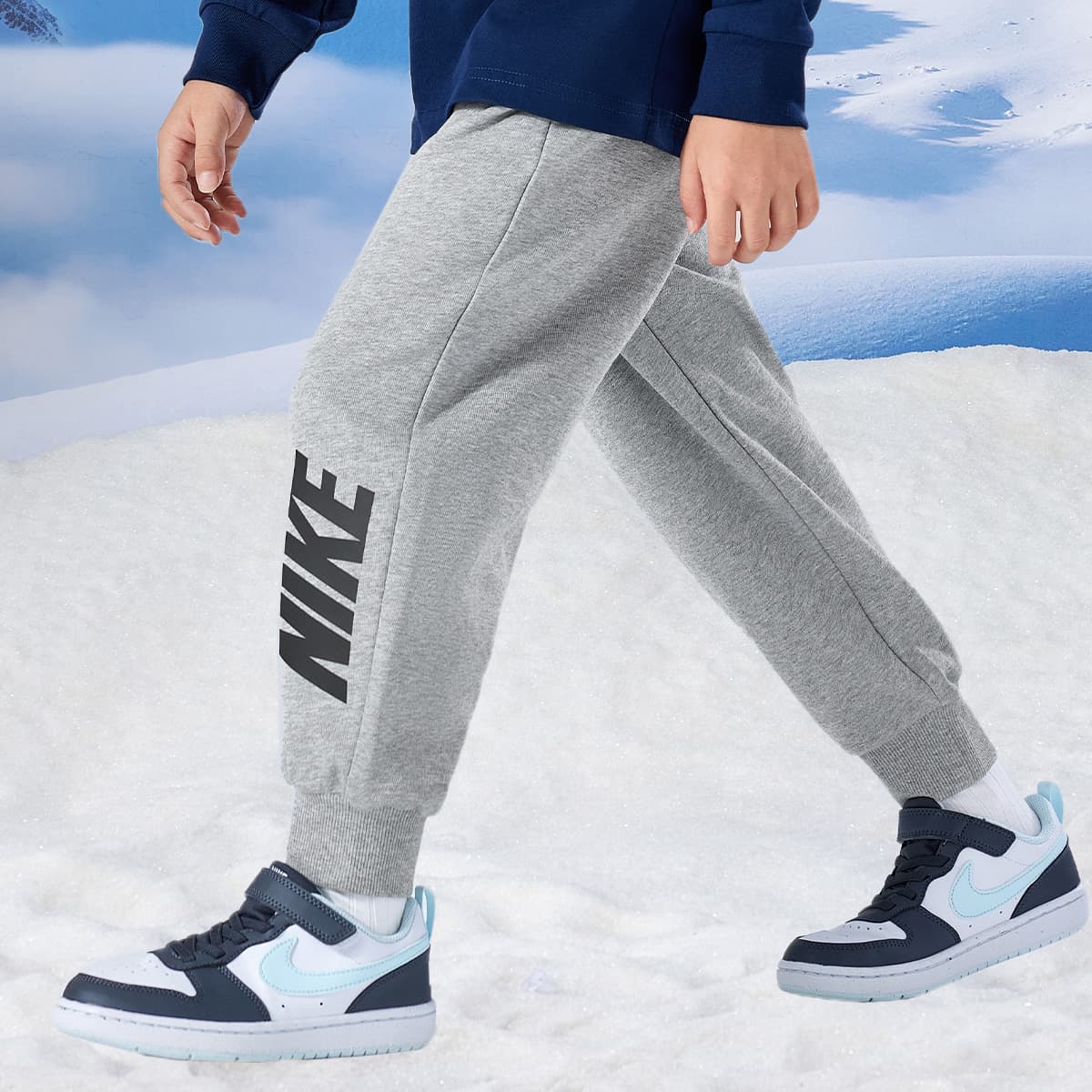Nike 3Brand Скальный серый KIDS Брюки - изображение 3