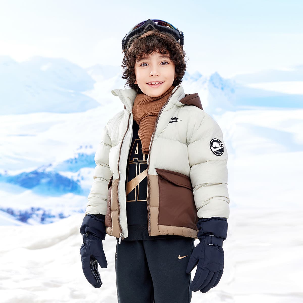 Nike Березовый Белый Kids Пуховики - изображение 3