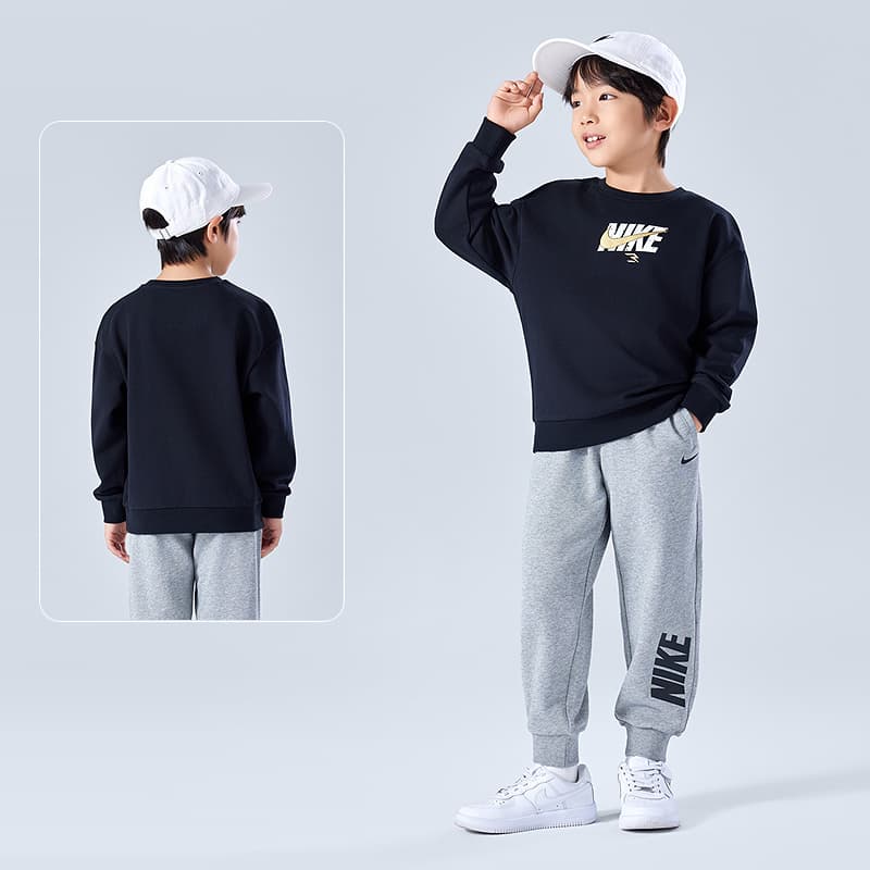 Nike Глубокий Черный Детские Толстовка - изображение 2