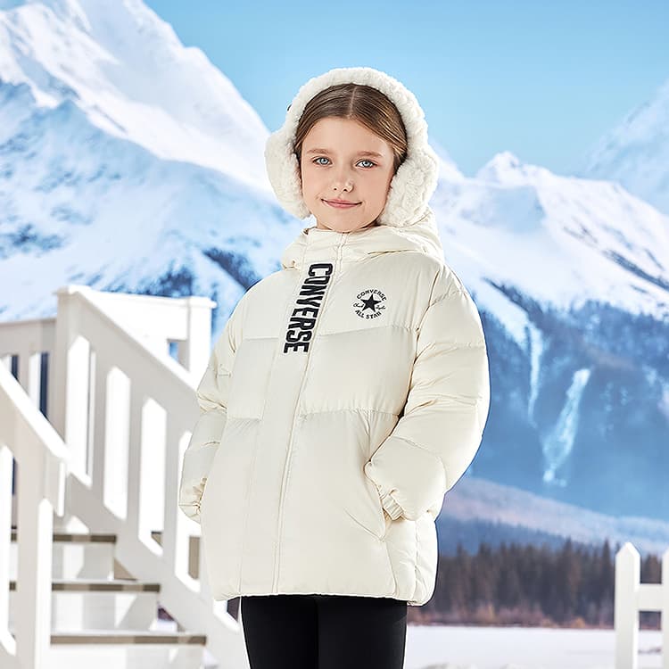 Конверс Перьевой Белый Kids Пуховые Куртки - изображение 4