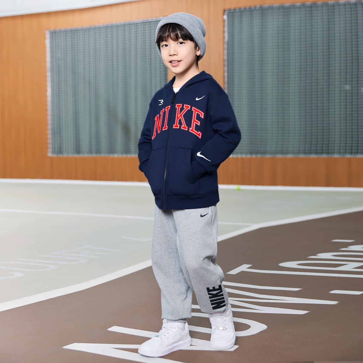 Nike Толстовка с флисовой подкладкой термический стильный дружественный к коже универсальный удобный детский - изображение 6