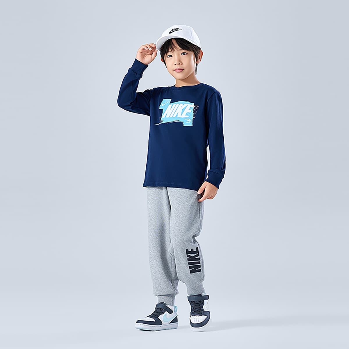 Nike 3Brand Скальный серый KIDS Брюки - изображение 7