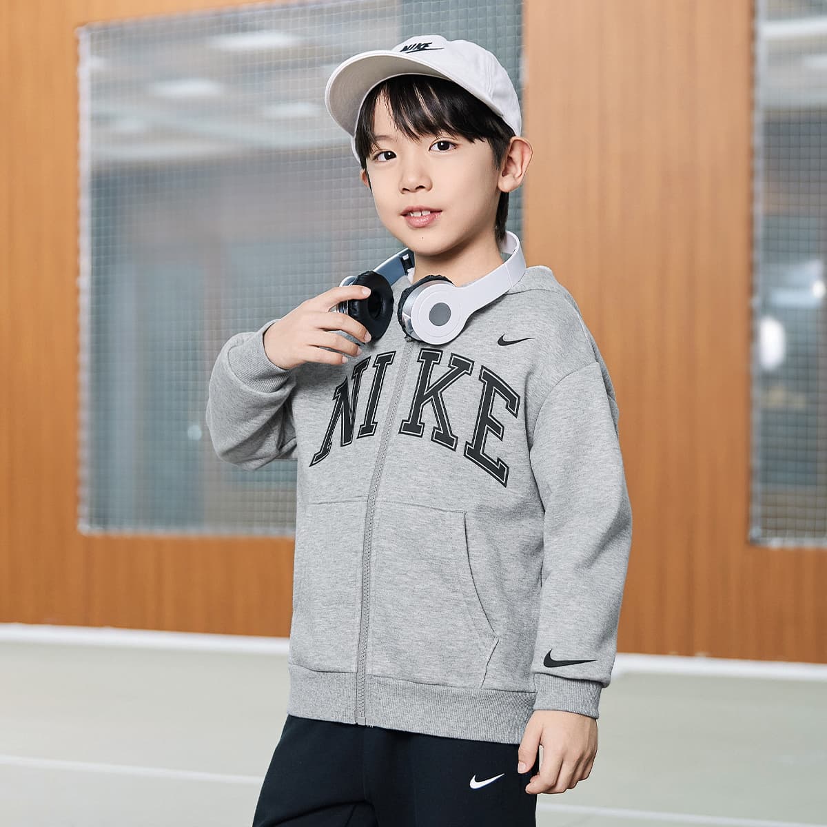 Nike Толстовка с флисовой подкладкой термическое удобное стильное дружественное к коже трендовое детское - изображение 2