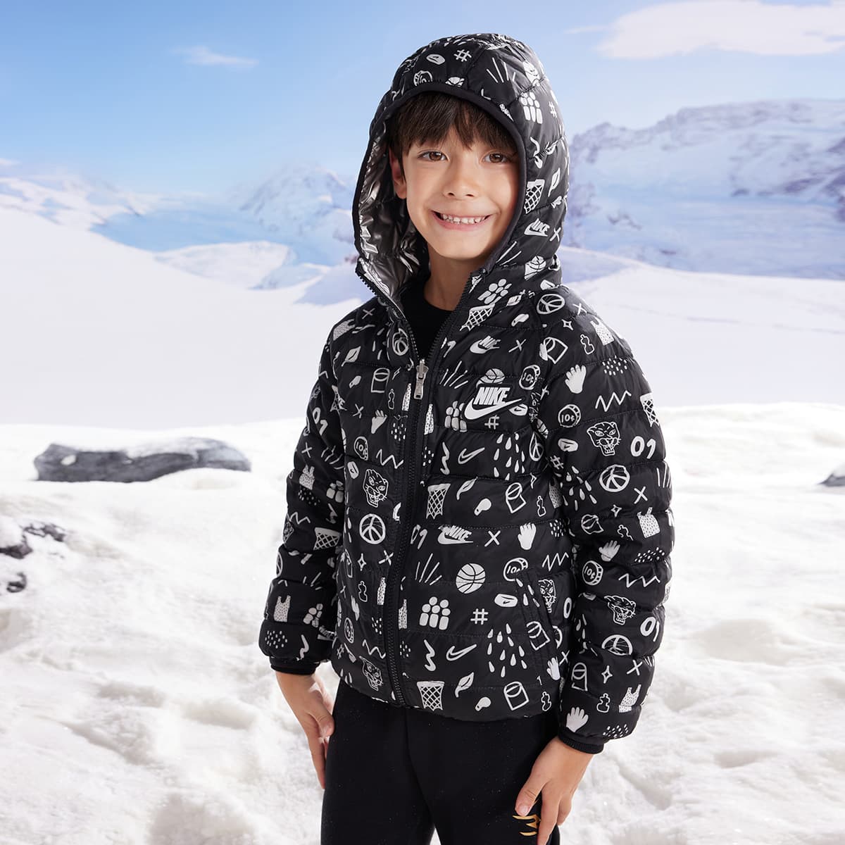 Nike Kids Reversible Down Jacket Black - изображение 7
