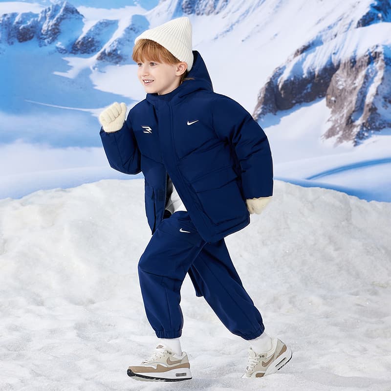 Nike 3Brand Индиго KIDS Пуховики - изображение 3