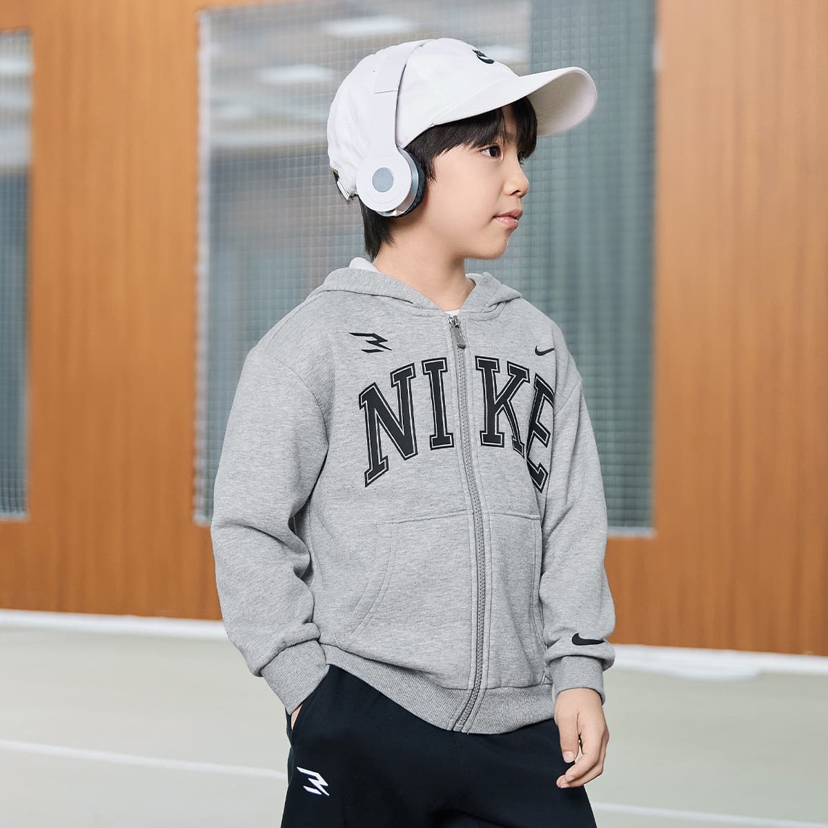 Nike Толстовка с флисовой подкладкой термическое удобное стильное дружественное к коже трендовое детское - изображение 5
